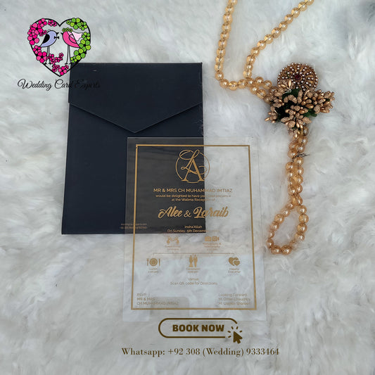 Acrylic Wedding Card