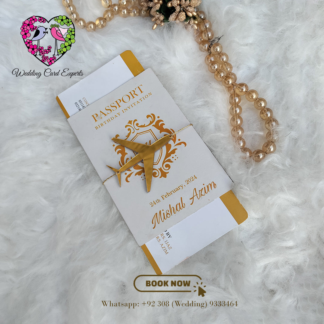 Passport-Style Wedding Invitation for a Unique Celebration | Wedding Cards Pakistan | Wedding Card Experts