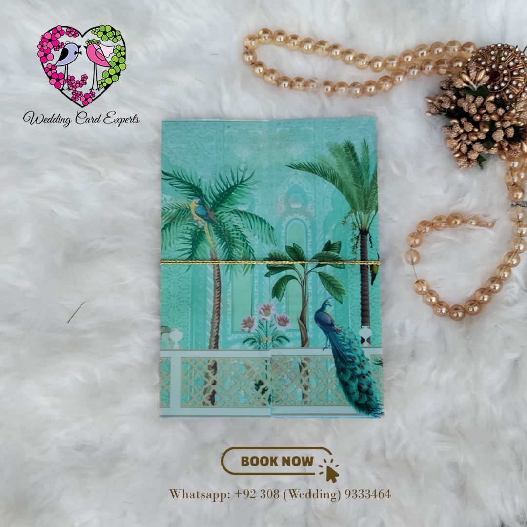 Peacock-Themed Wedding Invitation | Wedding Cards Pakistan | Wedding Card Experts