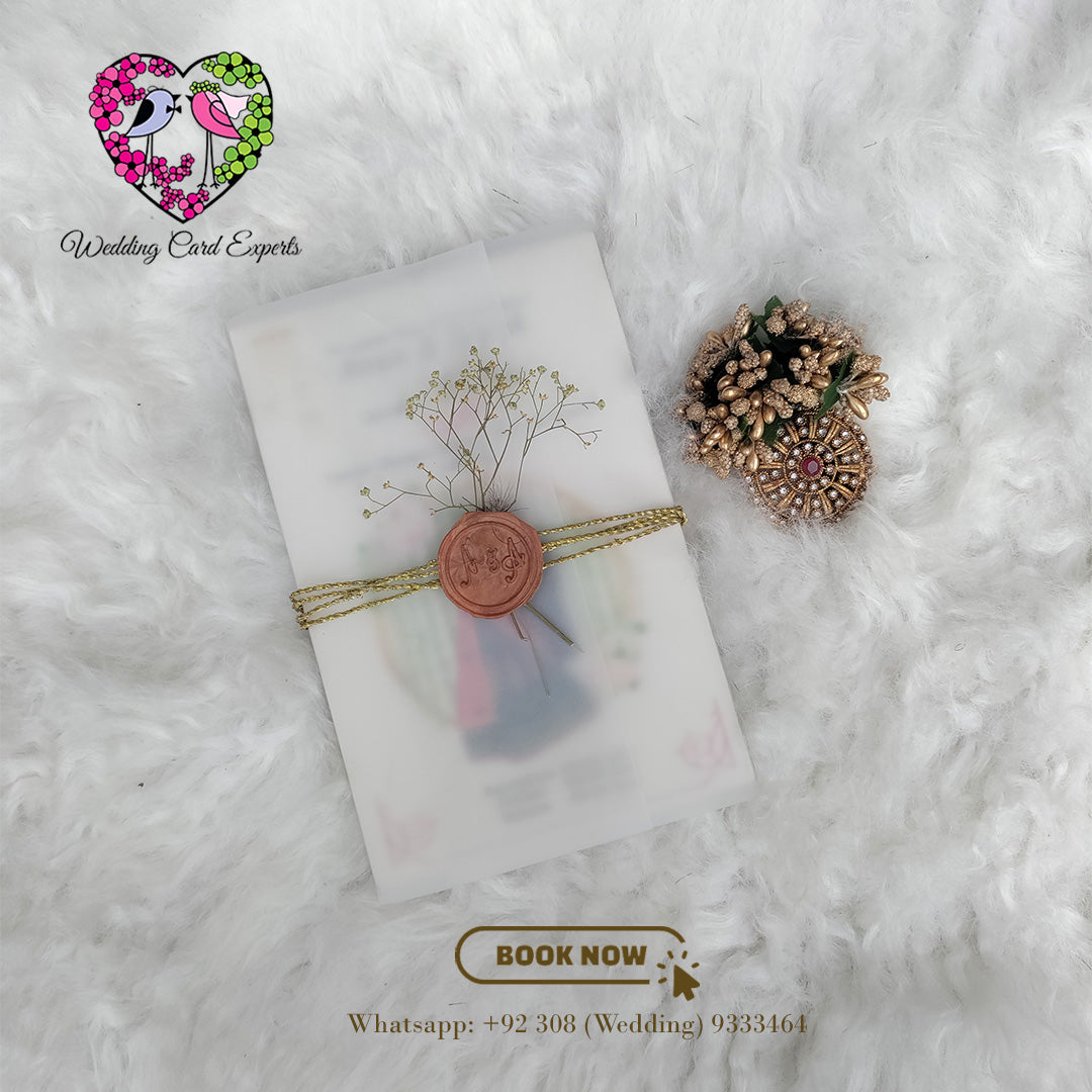 Vellum Paper Wedding Card