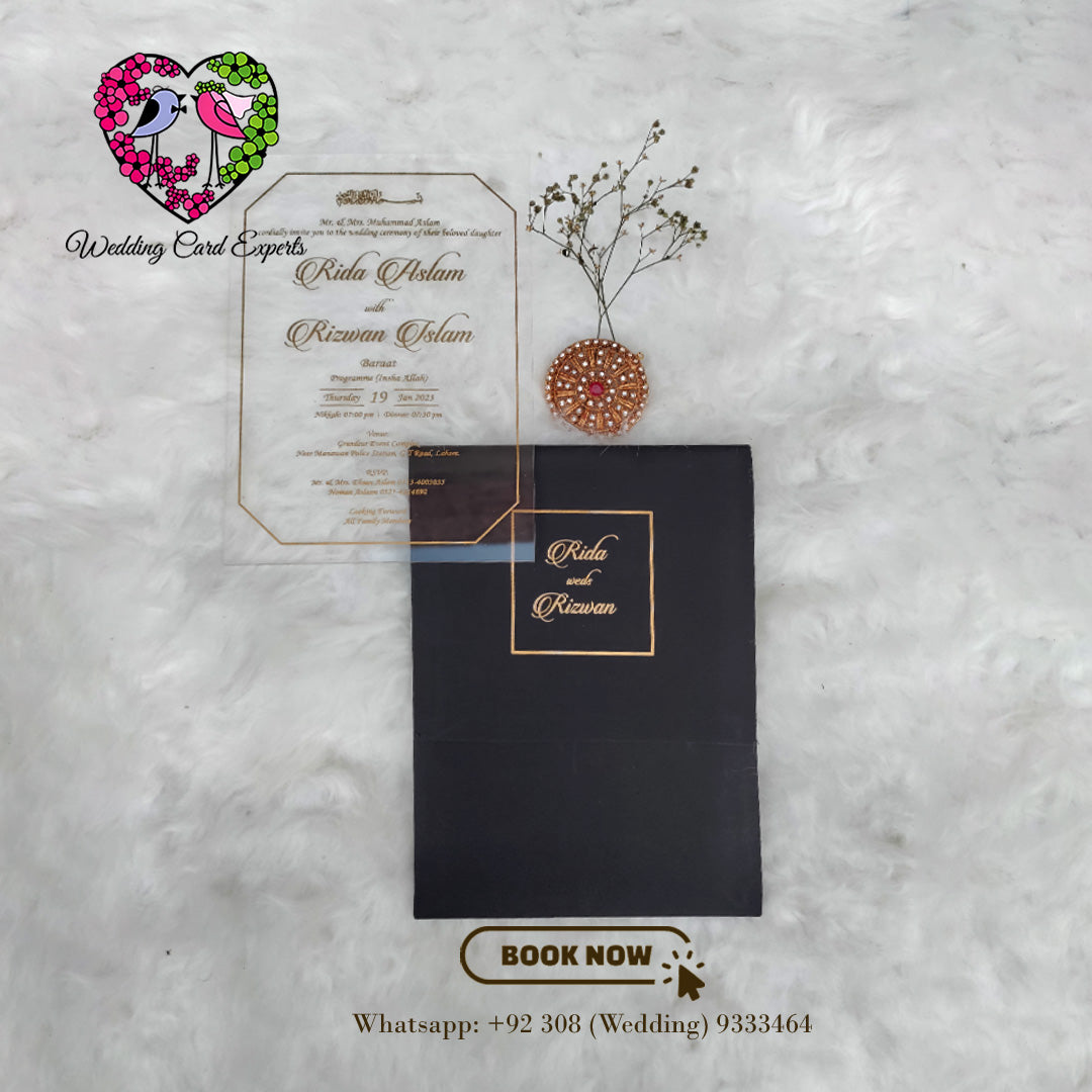 Transparent Acrylic Wedding Card, Wedding Cards Pakistan