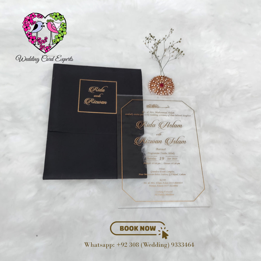 Transparent Acrylic Wedding Card, Wedding Cards Pakistan