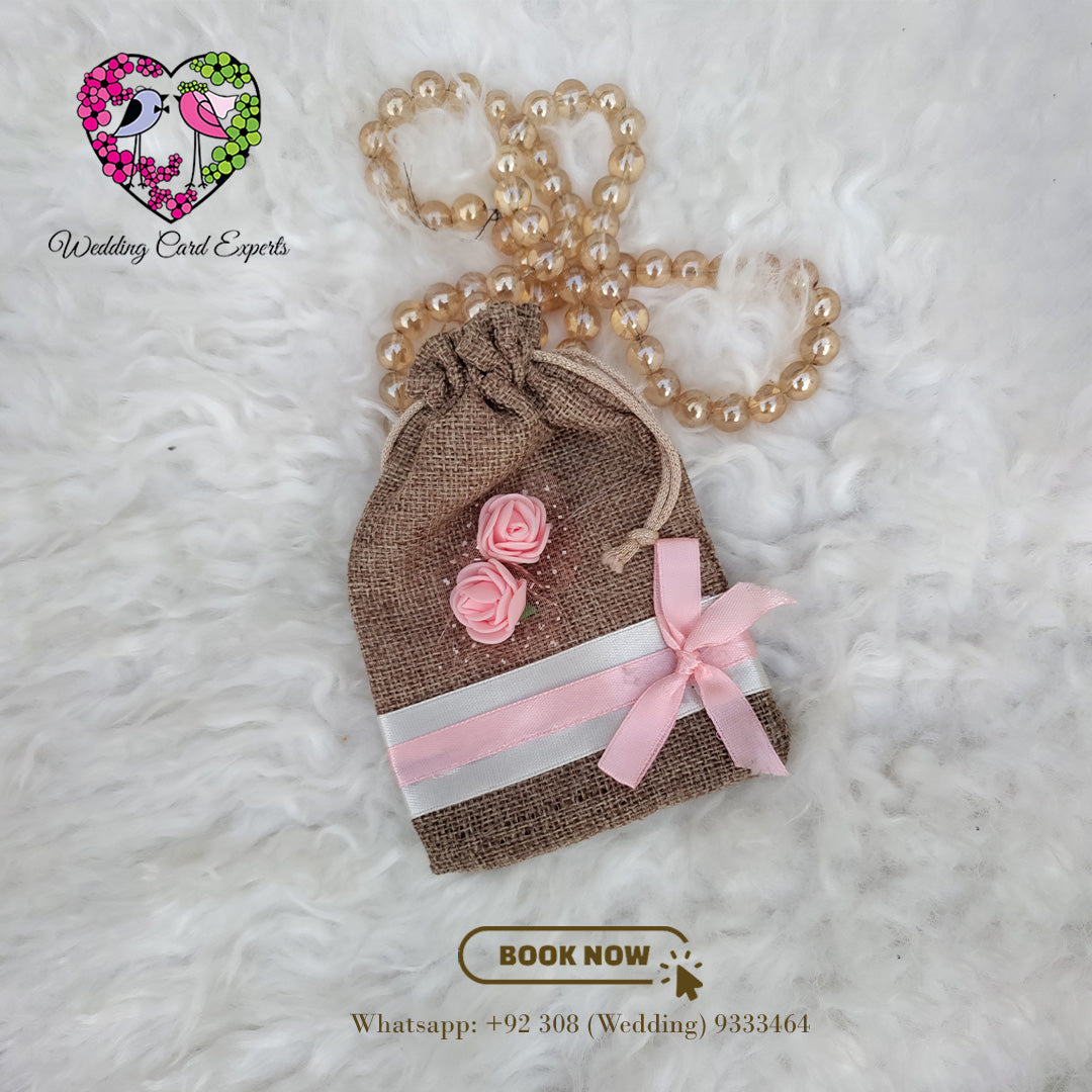 Jute Pouch, Wedding Favours, Bid Boxes