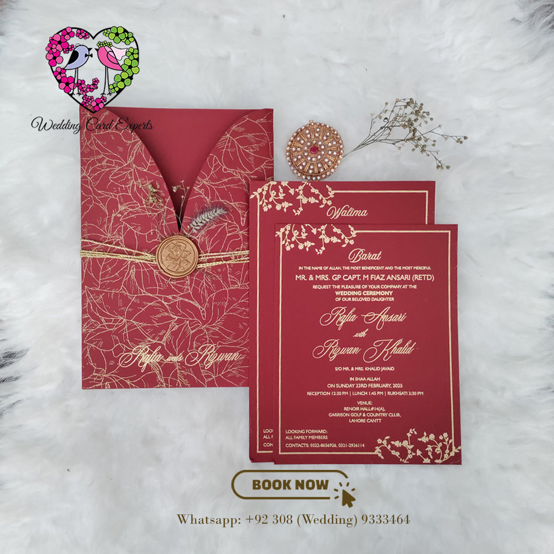 Tri Fold Wedding Card, Wedding Cards Pakistan, Wedding Card Experts, Shadi Card, Mulsim Wedding Card