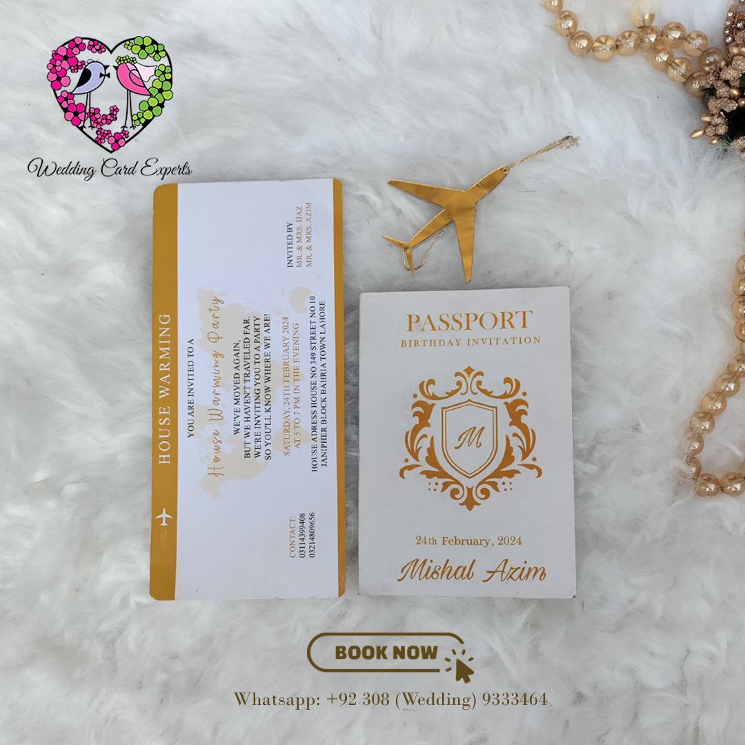 Passport-Style Wedding Invitation for a Unique Celebration | Wedding Cards Pakistan | Wedding Card Experts