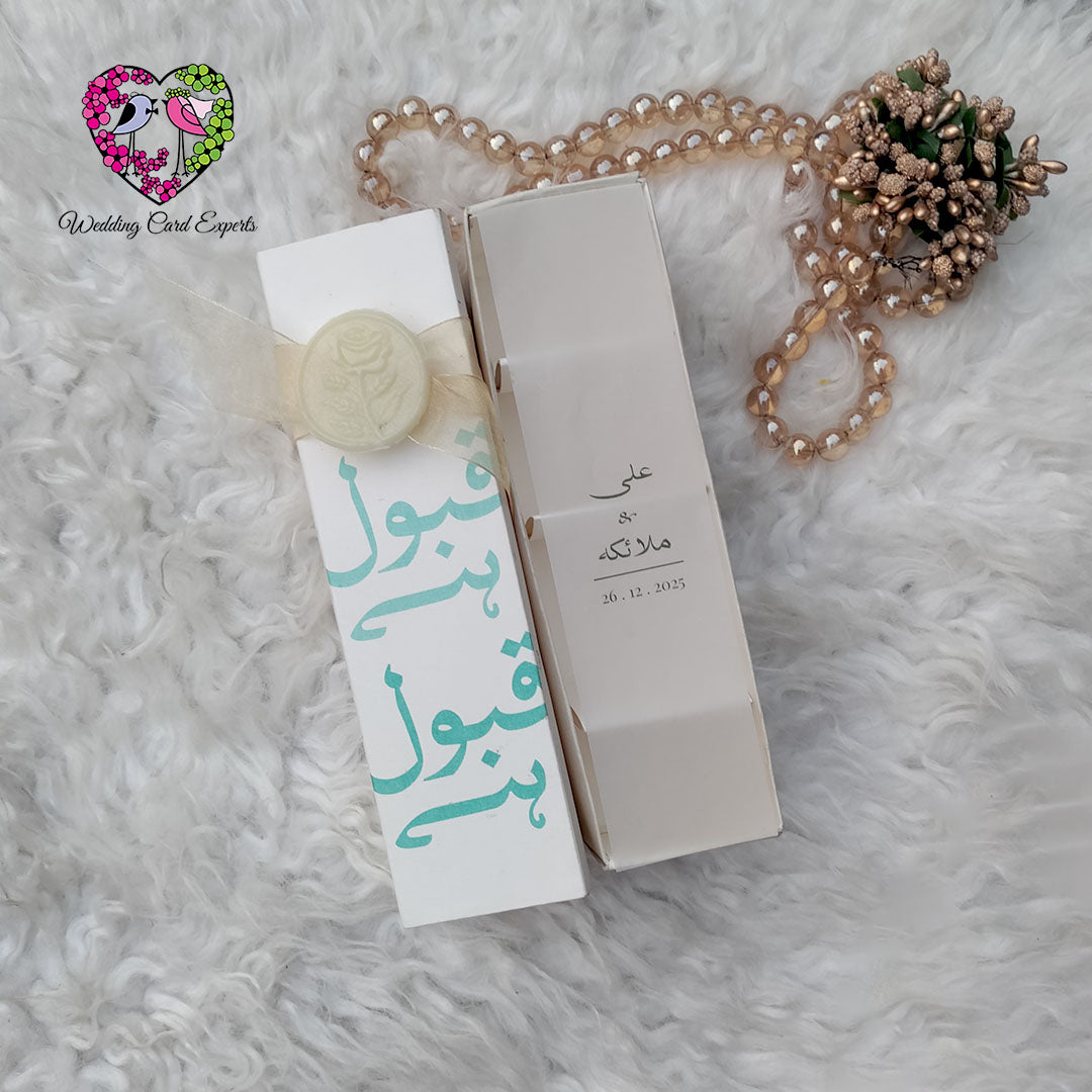 Custom Nikkah Barat Sweet Boxes | Pakistani Wedding Favour Packaging | Personalized Bid Boxes