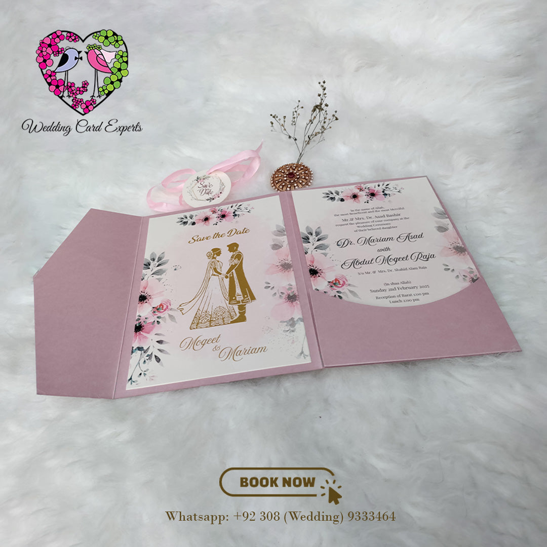 Tri Fold Wedding Card, Wedding Cards Pakistan, Wedding Card Experts